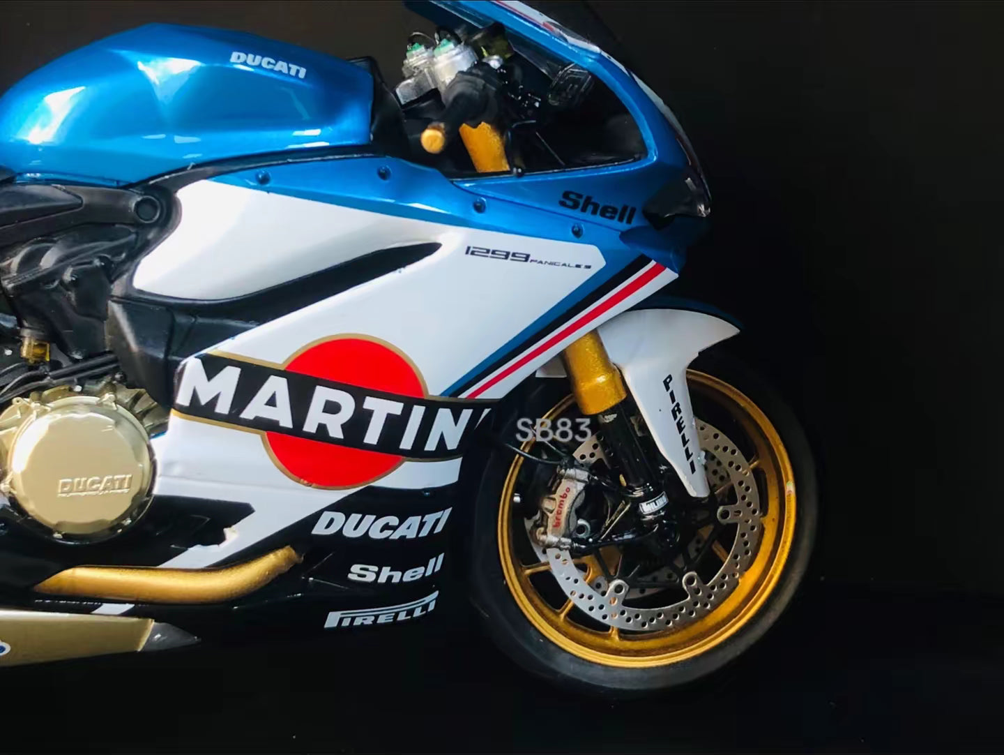 LIMITED: Ducati 1299 Panigale S Martini – 1:12 Scale Diecast (Blue/White) Free Shipping