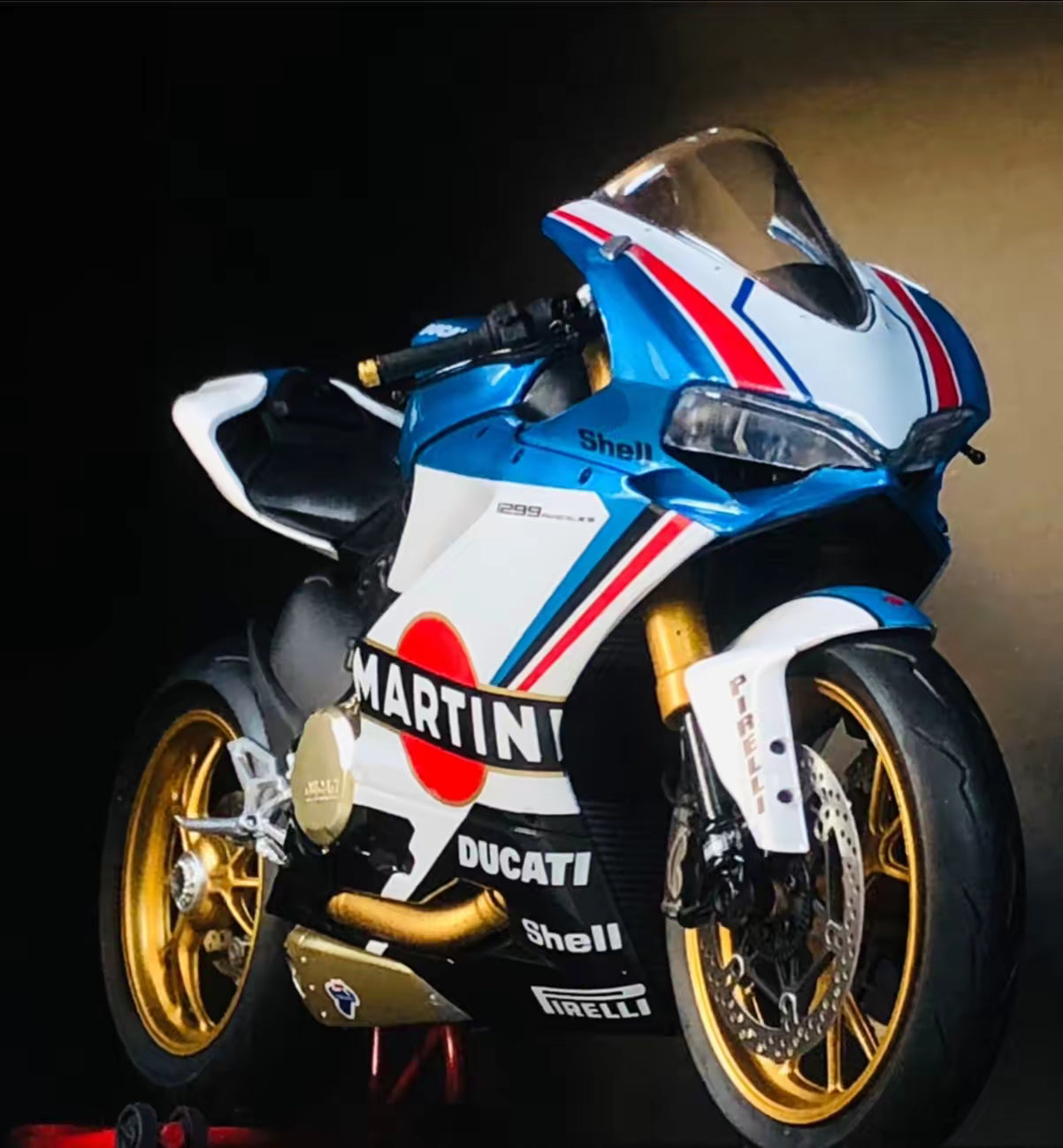 LIMITED: Ducati 1299 Panigale S Martini – 1:12 Scale Diecast (Blue/White) Free Shipping