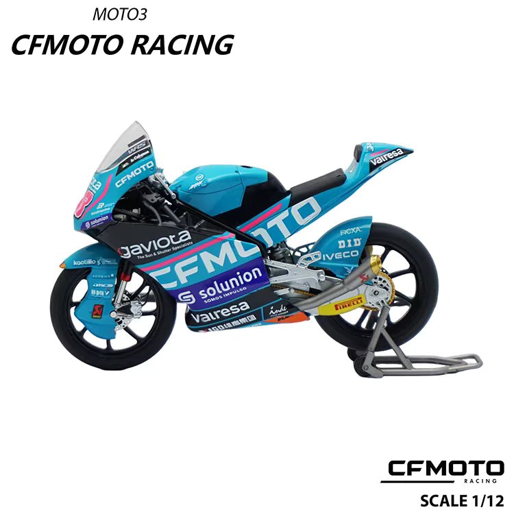 CF MOTO M. Quiles 1:12 Scale Diecast Motorcycle Model – Active Suspension, Movable Levers, Brembo Brakes