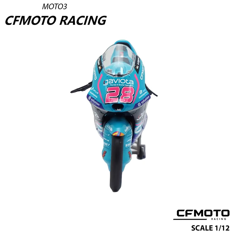 CF MOTO M. Quiles 1:12 Scale Diecast Motorcycle Model – Active Suspension, Movable Levers, Brembo Brakes